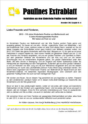 Paulines Extrablatt Winter 2012